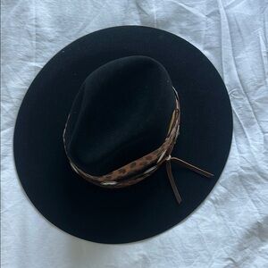 Black Stetson Hat with Brown Band